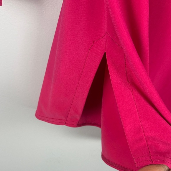 Sympli Fuchsia Smooth Fabric Minimalist Casual 3/4 Sleeve Blouse Size 12 - Picture 9 of 11